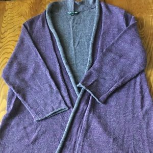 Eileen Fisher melange open cardigan